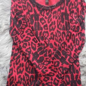 Cardigan ,black beaded neck, size M. INC brand.